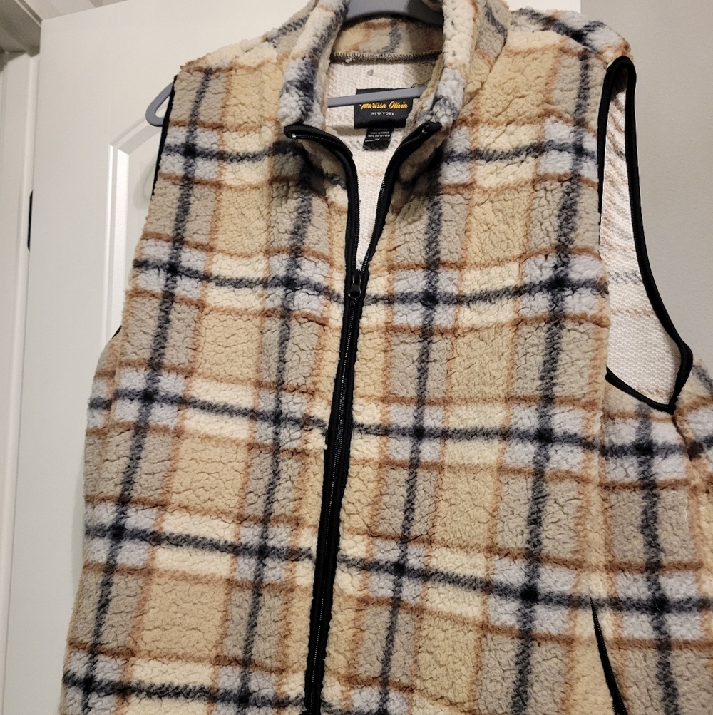 Plaid Sherpa Vest